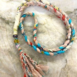 Johnny Was silk braided Eli necklace